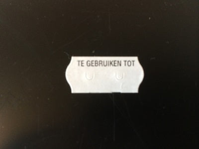 Klika -  Etiket 2612 wit/zwart TE GEBRUIKEN TOT