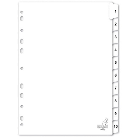 Kangaro -  Tabblad  4r pk410c nr 1 10 wit karton