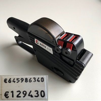 Klika - Pince à prix BLITZ C17 Print 10-7 positions 2 pièces
