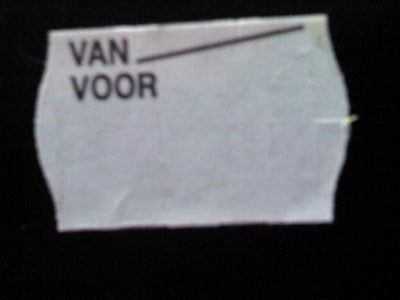 Klika -  Etiket 2616 wit semi per Van Voor 39.600