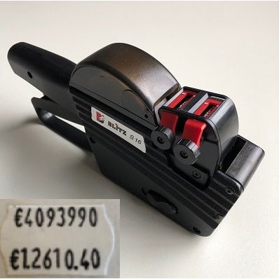 Klika -  Prijstang BLITZ S16 afdruk 2 regels 8+8