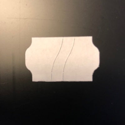 Klika -  Etiket 3219 wit perm 2slit golf + veilig