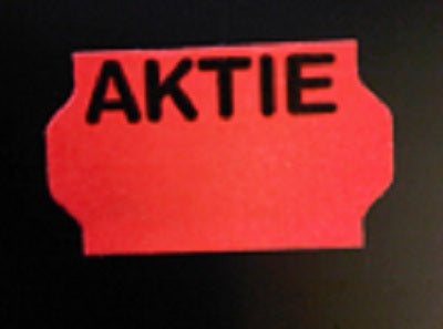Klika -  Etiket 3219 fluor rood AKTIE