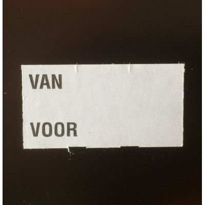 Klika - Label 3719 weiß dim. von VORNE / 25rl