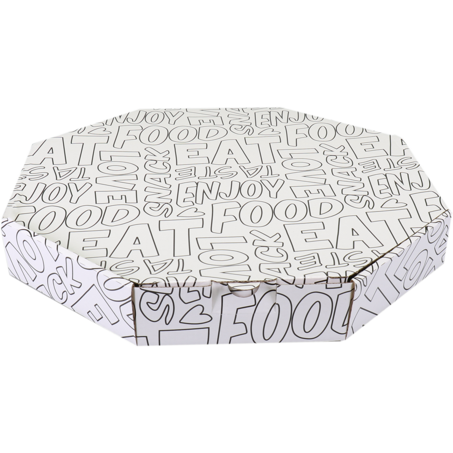 Klika - Lieferbox | Wörter | Wellpappe | 320x320x45mm | weiß/schwarz | 100 Stück