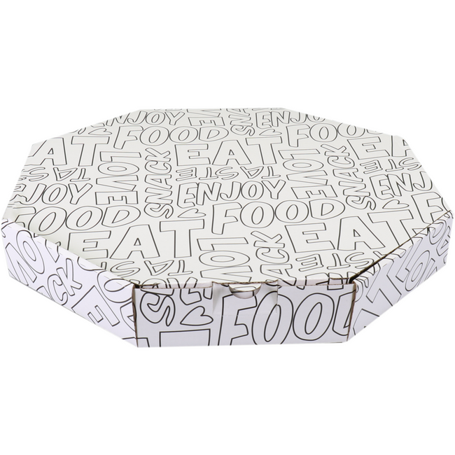 Klika -  Bezorgdoos | Words | golfkarton | 320x320x45mm | wit/zwart | 100 stuks