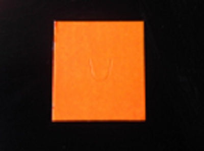 Klika -  Etiket 16x18mm fl.oranje perm 60rol
