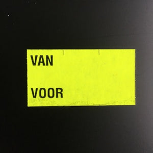 Klika -  Etiket 3719 fluor geel afneembr Van Voor