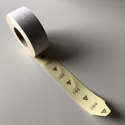 Klika - Rouleau de numéros de séquence jaune 2000 pièces par rouleau