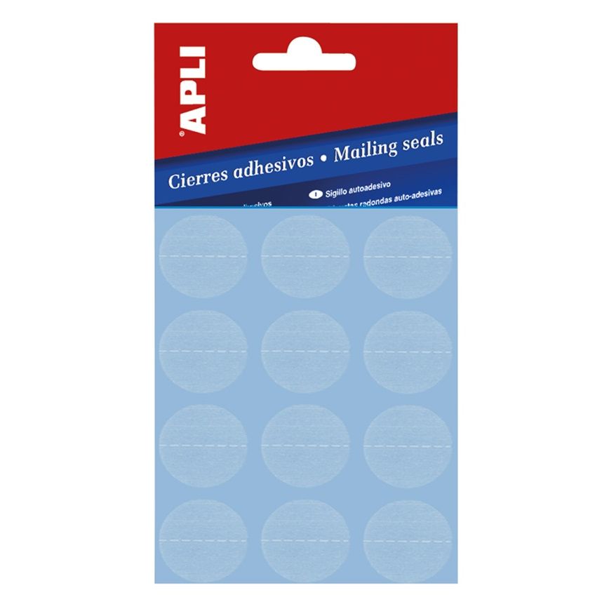 Klika -  Etiket 25 mm rond transp perfo 120 stuks
