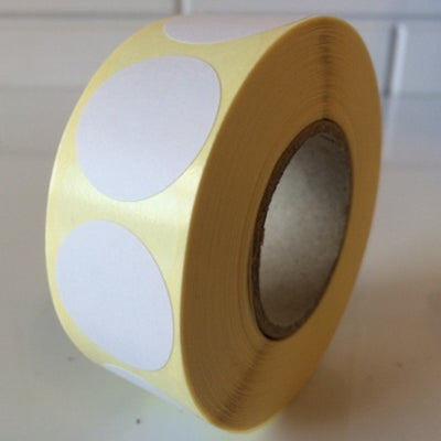 Klika - Etiquette 25 mm ronde blanche 1000 rouleau 40 pièces
