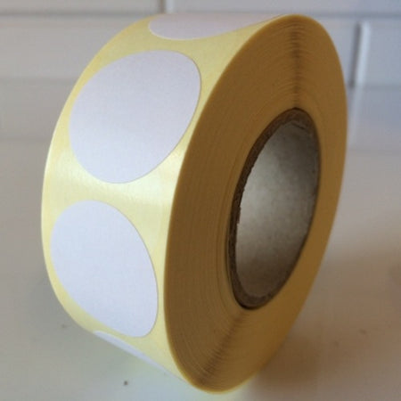 Klika - Etiquette 25 mm ronde blanche 1000 rouleau 40 pièces