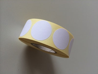 Klika - Etiquette 25 mm ronde blanche 1000 rouleau
