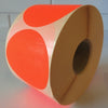 Klika - Etiquette 100 mm ronde rouge fluor 1000 rouleau 5 pièces