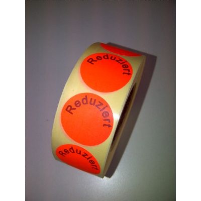 Klika - Etiquette 30 mm rouge fluo REDUZIERT 20 pièces