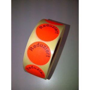Klika -  Etiket 30 mm fluor rood REDUZIERT