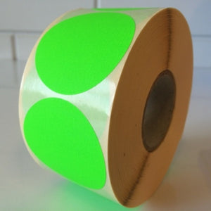 Klika -  Etiket 50 mm rond fluor groen 1000 rol