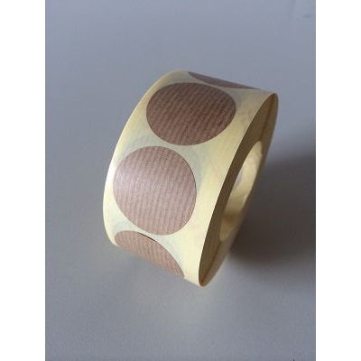 Klika - Étiquette 35 mm Round Kraft Brown 1000 Roll