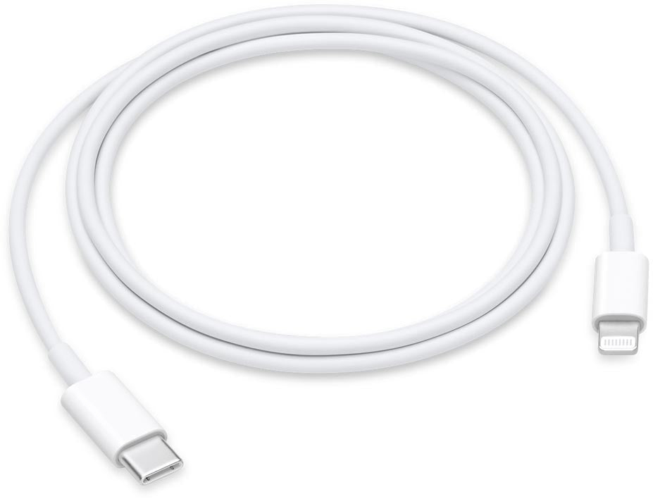 Apple - Apple kabel, Lightning (8-pin) naar USB-C, 1 m, wit