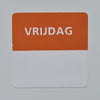 Klika -  Etiket vrijdag wit/oranje 25x25mm 500 st