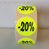 Klika - Etiquette jaune fluo 27mm -20% 500/rouleau 30 pièces