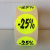 Klika - Etiquette jaune fluo 27mm -25% 500/rouleau 30 pièces