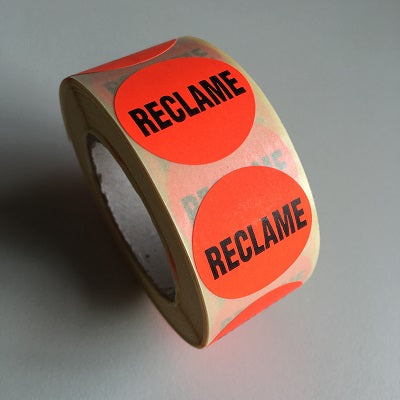 Klika - Etiquette rouge fluo 27mm PUBLICITÉ 30 pièces