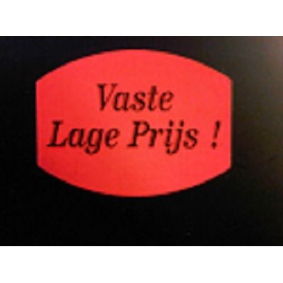 Klika - Etiquette rouge fluor 33x25mm Fixe bas p 30 pièces