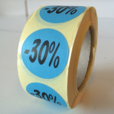 Klika - Etiquette bleue 27mm -30% 500/rouleau 40 pièces