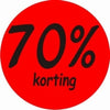 Timmers -  Kortingsticker rond 35mm 500 stuks 70% oranje