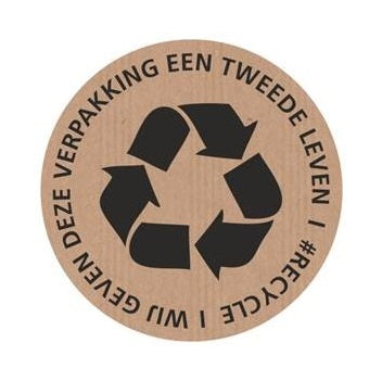 Klika - Etiquette marron 60mm #RECYCLE 250 pièces