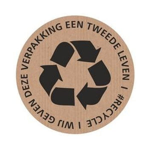 Klika -  Etiket bruin 60mm #RECYCLE 250 stuks