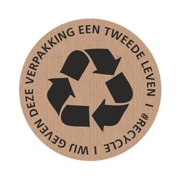 Klika - Etiquette marron 60mm #RECYCLE 250 pièces 7 pièces