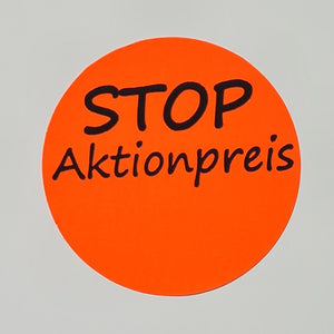 Klika -  Etiket fluor rood 35mm STOP Aktionpreis