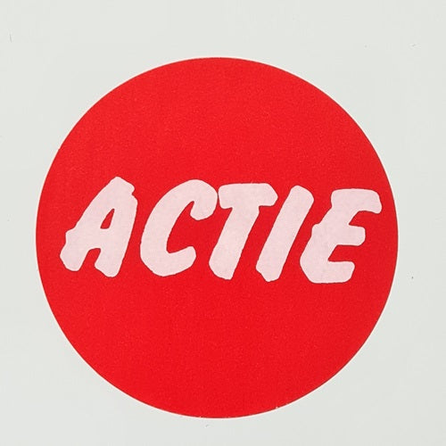Klika -  Etiket rood/wit 35mm ACTIE 500rol