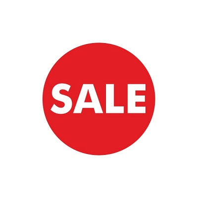 Klika -  Etiket rood/wit 20mm SALE 500/rol