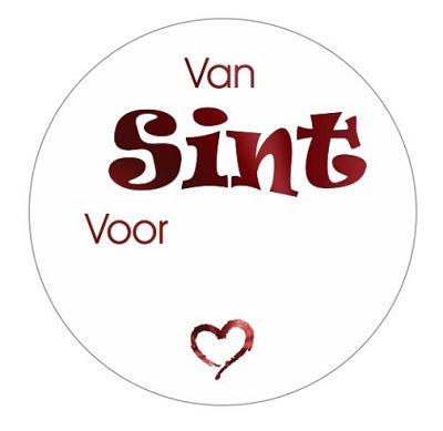 Klika - Etiket Van Sint Voor 39mm wit/rood metal