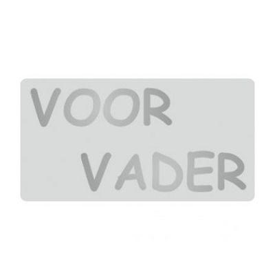 Klika - Etiquette Pour Père argent/argent 40x21