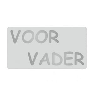 Klika -  Etiket Voor Vader zilver/zilver 40x21
