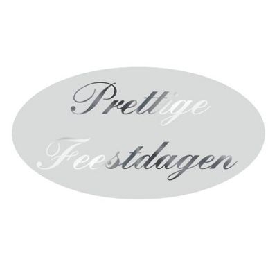 Klika -  Etiket Prettige Fe zilv/zilv ovaal 40x21