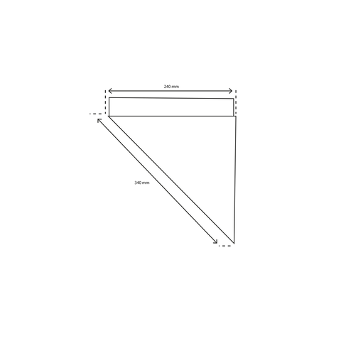 Klika - Puntzakken 'Krant' K24 - 24cm vetvrij papier BIO | 1000 stuks