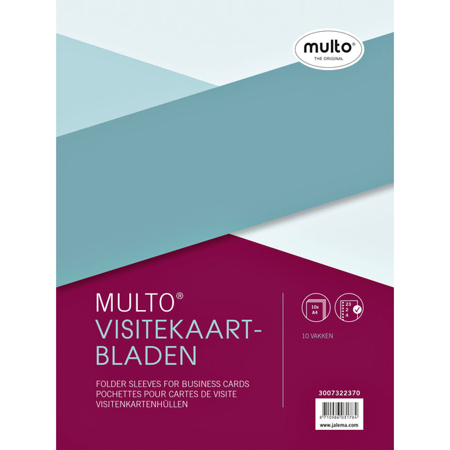 Multo - Präsentationstasche 23r Visitenkarte A4 235x312mm 10 Stück | 10 Stück