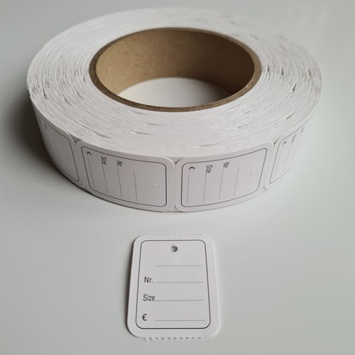 Klika - Étiquette à suspendre en rouleau 30x40 mm imprimée 1000 14 pièces