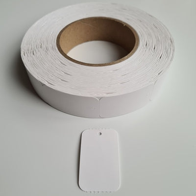 Klika - Étiquette à suspendre en rouleau 30x50 mm vierge sans perforation 10 pièces