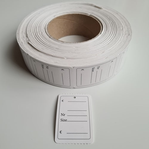 Klika - Etiquette suspendue en rouleau 40x60 mm imprimée 1000 11 pièces