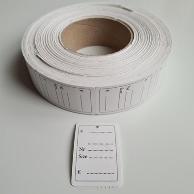 Klika - Etiquette suspendue en rouleau 40x60 mm imprimée 1000 11 pièces