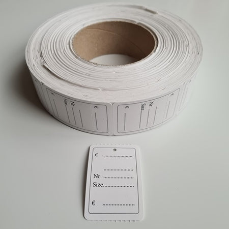 Klika - Etiquette suspendue en rouleau 40x60 mm imprimée 1000 11 pièces