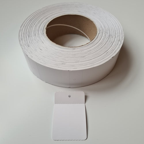 Klika - Étiquette à suspendre en rouleau 40x60mm vierge+perf1000 11 pièces