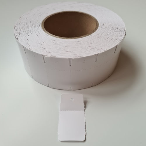 Klika - Étiquette à suspendre en rouleau 58x30 mm perf. blanc 2000 7 pièces