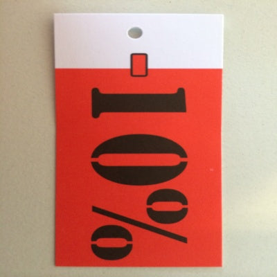 Klika -  Hangetiket 35x70 mm -10% gesneden 250st